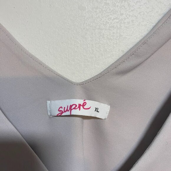 Supre Two-piece Set Light Beige Women's Crop Top Midi Skirt Size XL - Picture 10 of 10